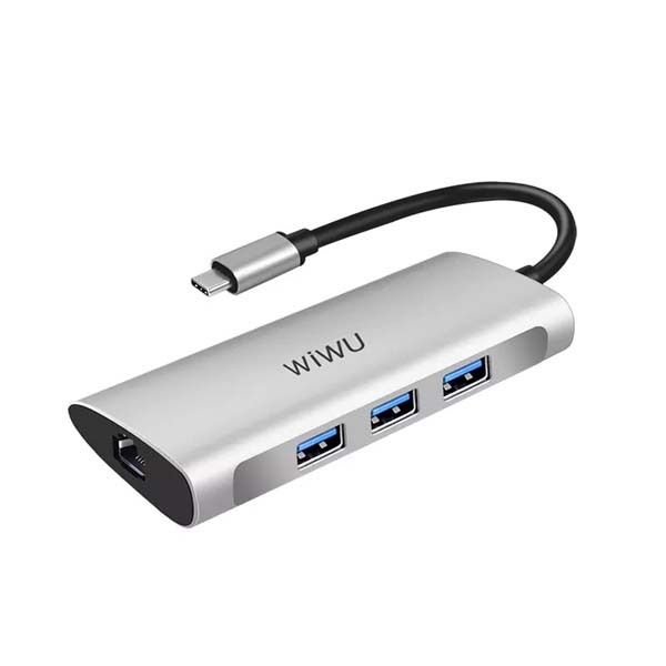 Wiwu Alpha 631STR 6 in 1 Multi function Type-C Hub Adapter