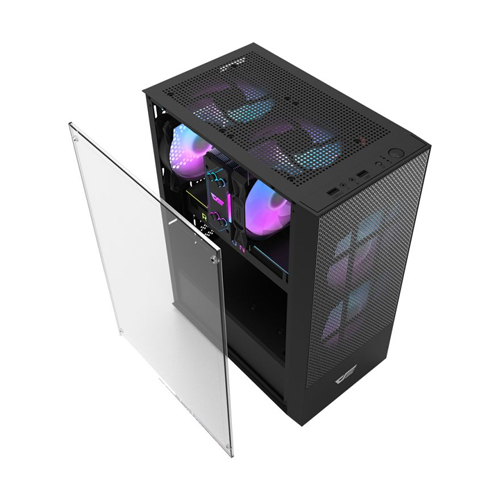 AIGO DARKFLASH A290 TEMPERED GLASS ATX CASE (Black)