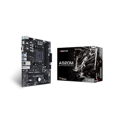 BIOSTAR A520MH MICRO ATX AMD AM4 MOTHERBOARD