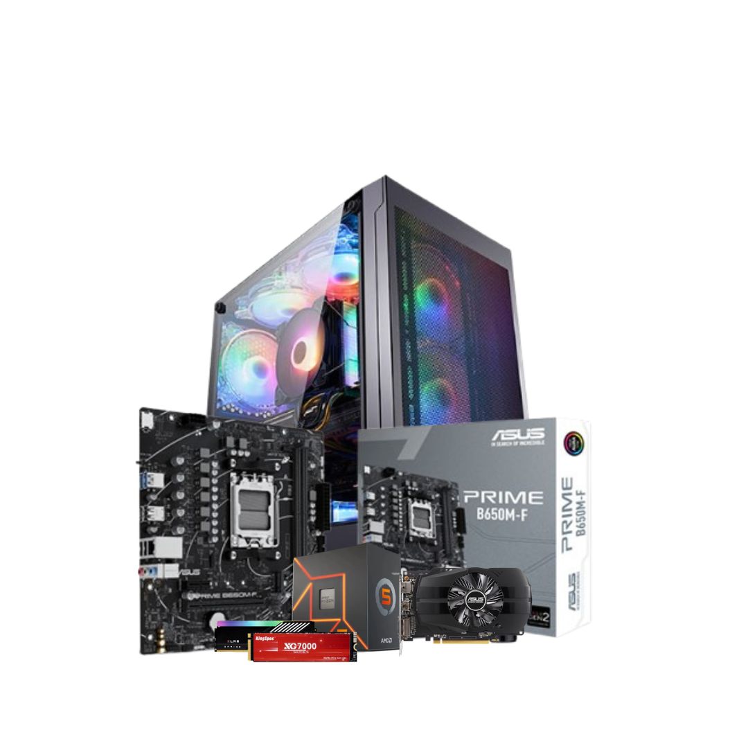 ASUS PRIME B650M-F AM5 Micro-ATX Motherboard With AMD Ryzen 5 7500F Processor PC Build