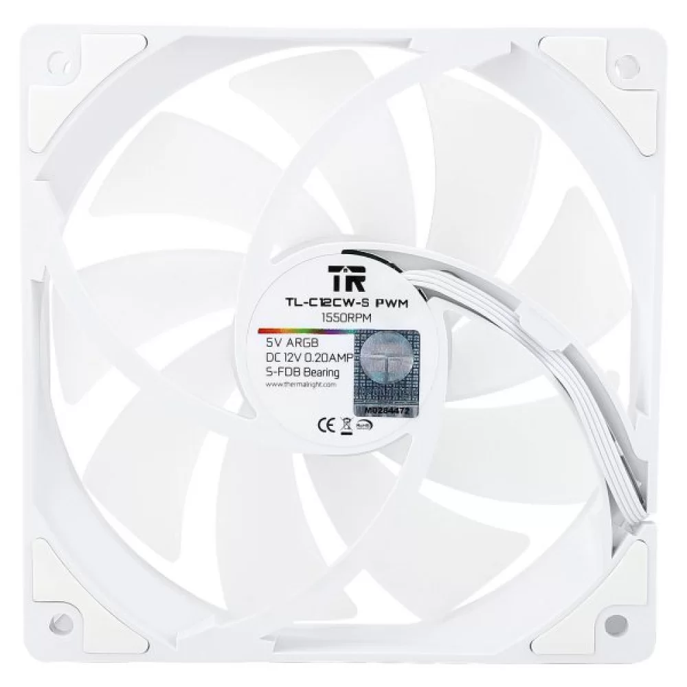 Thermalright TL-C12CW-S CPU Fan 120mm White ARGB Casing Fan