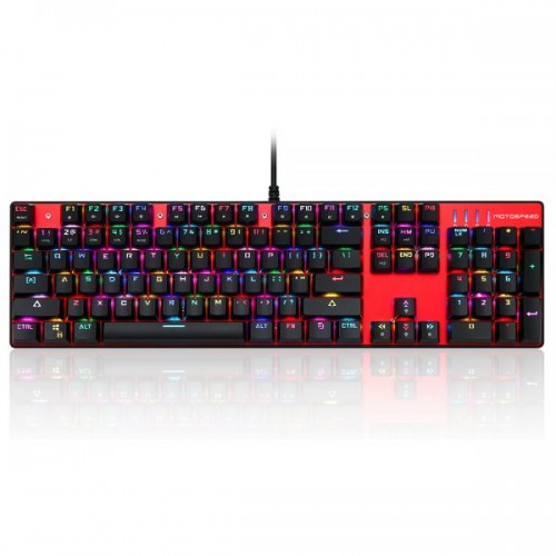 MotoSpeed CK104 Wired Mechanical RGB Black Keyboard with Blue Switch