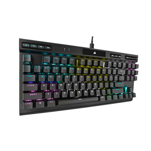 Corsair K70 RGB TKL Mechanical Gaming Keyboard with CHERRY MX SPEED Switches