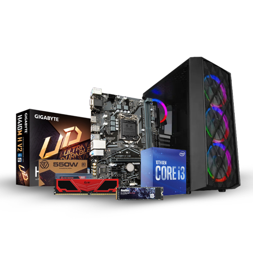 Gigabyte H410M H V2 With Intel i3 10100 PC Build