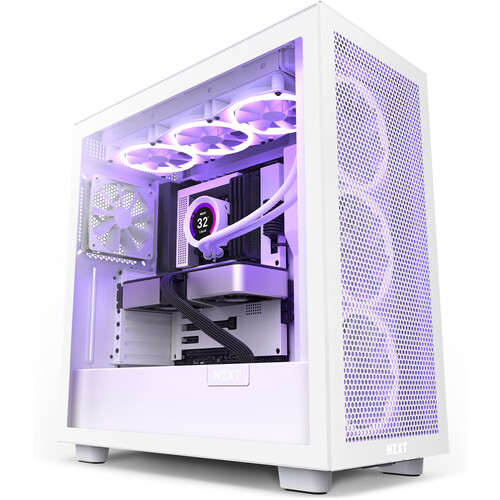 NZXT H7 Flow RGB ATX Mid-Tower Casing - White