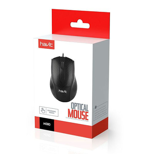 HAVIT HV-MS80 USB Optical Mouse (Black)