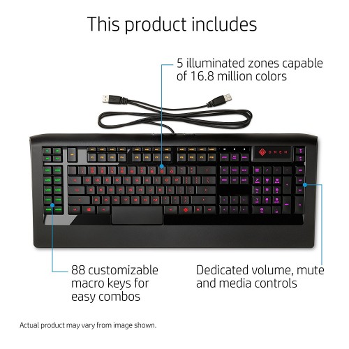 HP Omen KB-0003 USB Gaming Keyboard With Steel Series