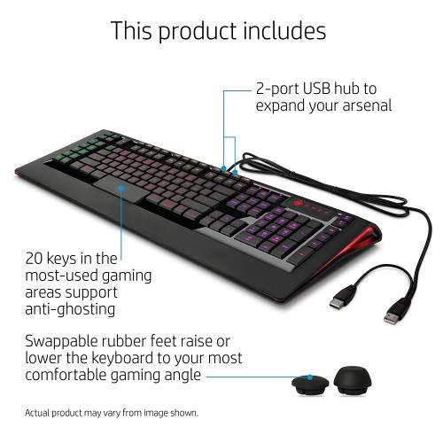 HP Omen KB-0003 USB Gaming Keyboard With Steel Series