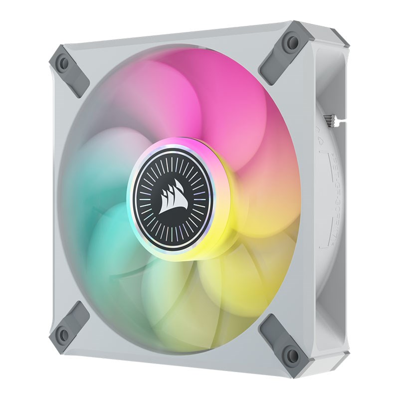 Corsair iCUE ML120 RGB Elite 120mm PWM Magnetic Levitation Fan White (Triple Fan Kit) with Lighting Node