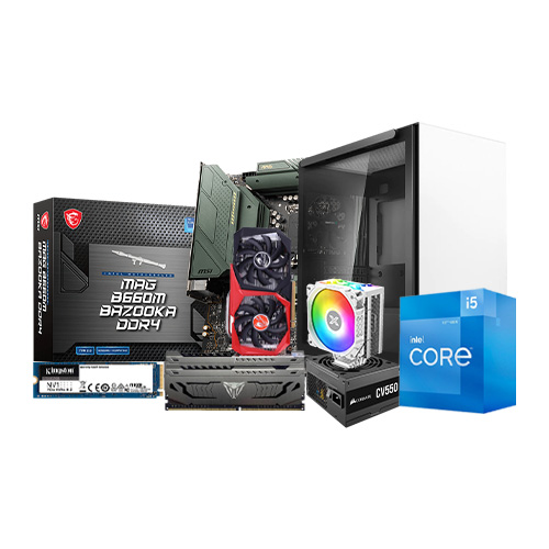 Intel Core i5 12400 & MSI MAG B660M Bazooka DDR4 PC Build