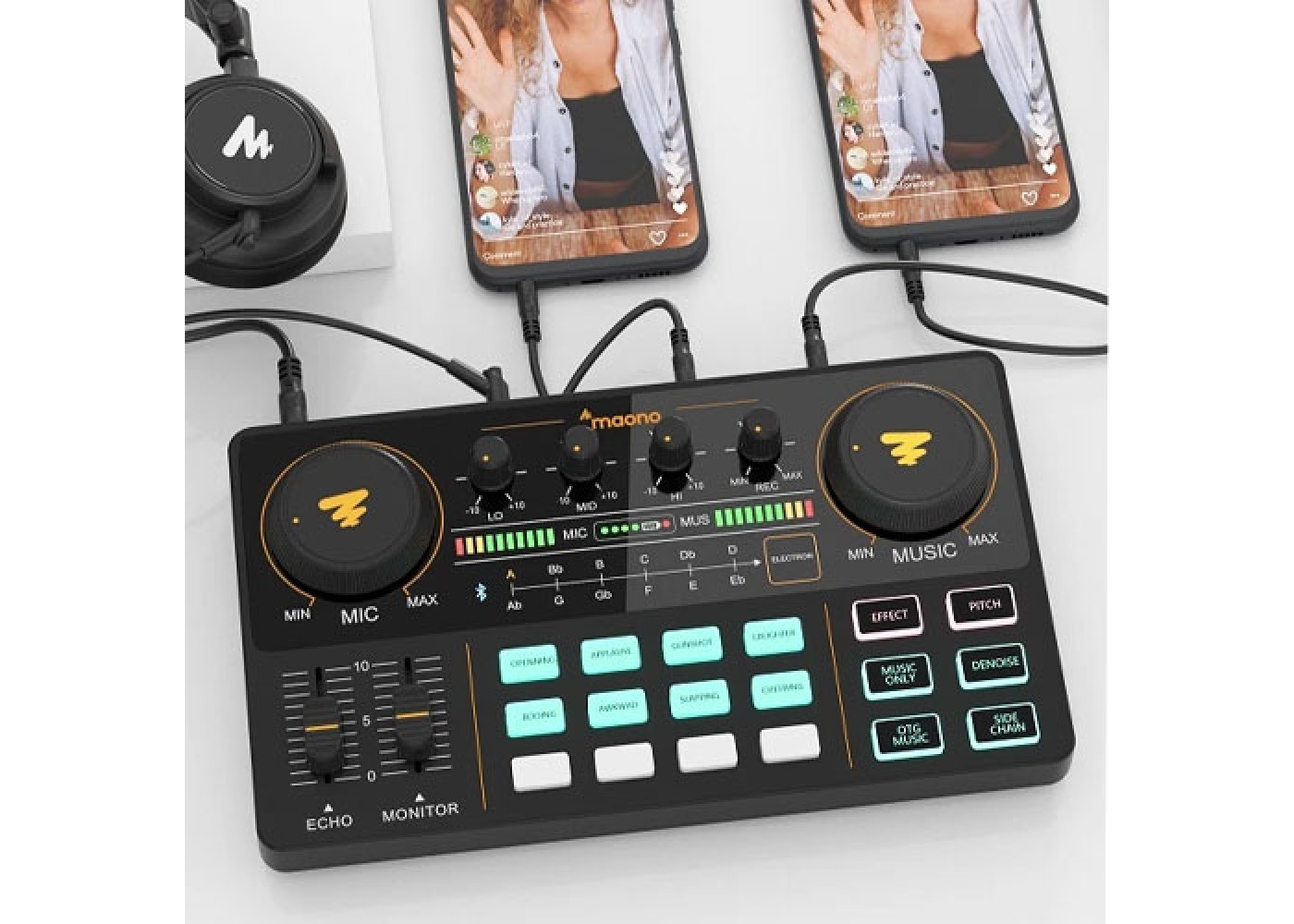 MAONO MAONOCASTER LITE AU-AM200 PORTABLE ALL-IN-ONE PODCAST PRODUCTION STUDIO