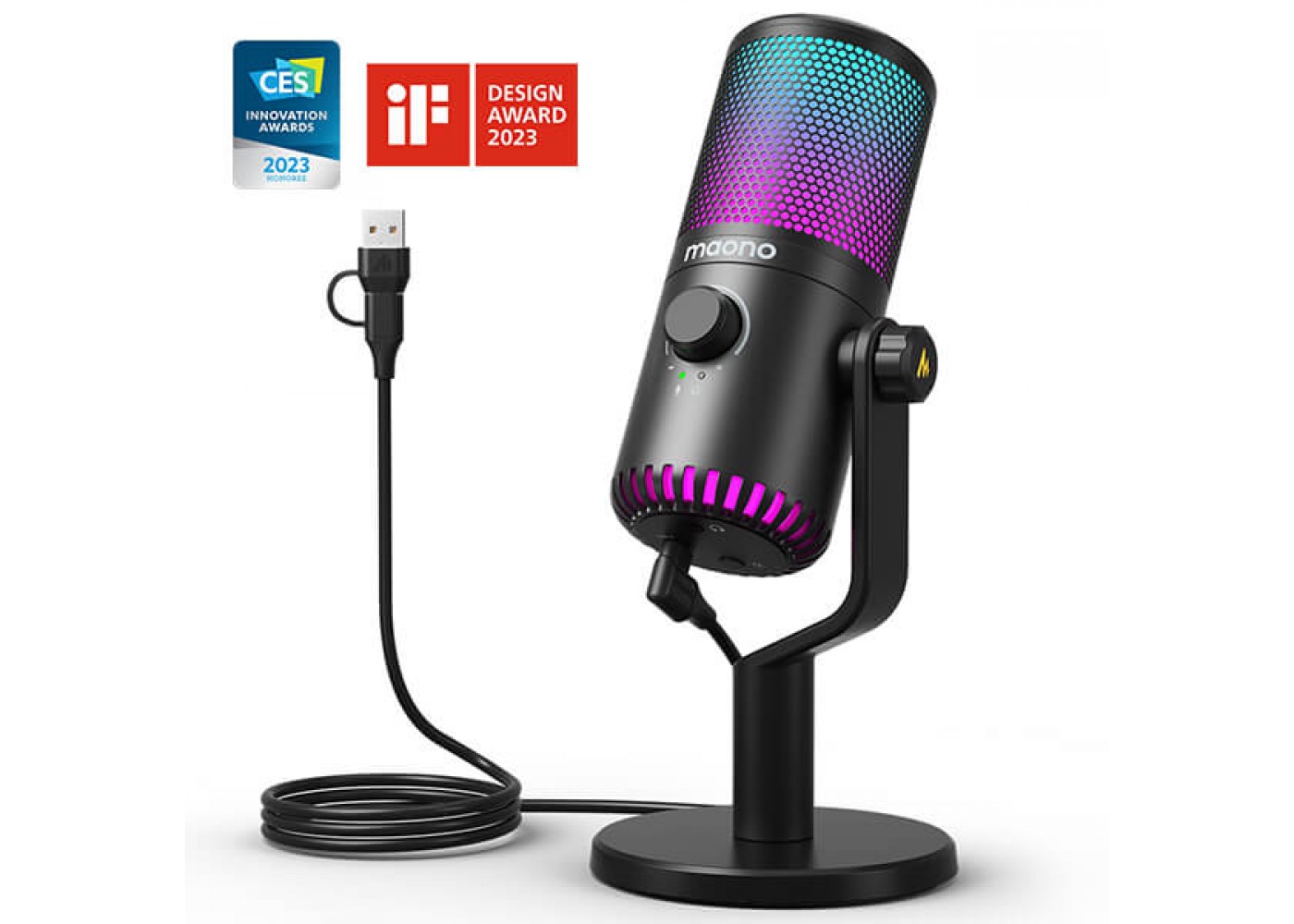 Maono DM30 RGB Programmable USB Condenser Microphone