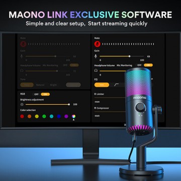 Maono DM30 RGB Programmable USB Condenser Microphone