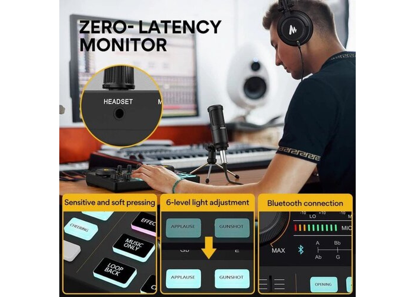 MAONO MAONOCASTER LITE AU-AM200 S1 PORTABLE ALL-IN-ONE PODCAST PRODUCTION STUDIO