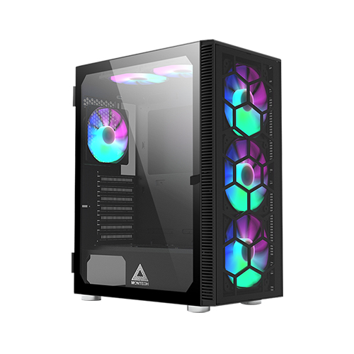 Montech X3 Glass High Airflow ATX Mid Tower Gaming Case (Black )