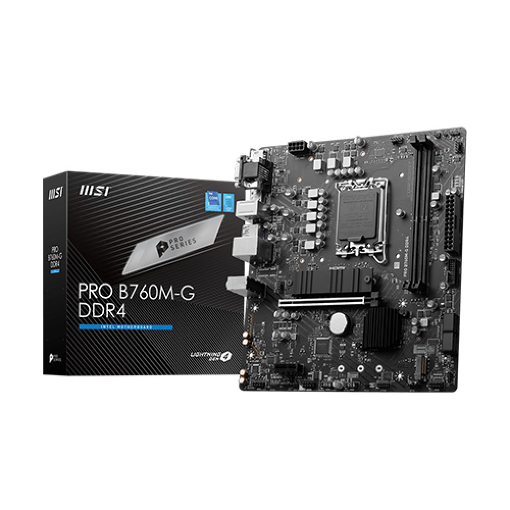 MSI PRO B760M-G DDR4 12TH & 13TH GEN MATX MOTHERBOARD