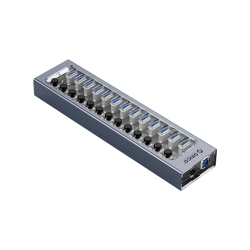 ORICO AT2U3-13AB-GY-BP 13 PORT 3.0 USB HUB WITH INDIVIDUAL SWITCHES & BLUE LED INDICATOR AU PLUG