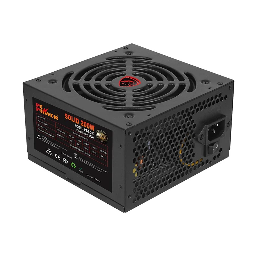 PC Power PS-S-200 200W ATX Non Modular Black Power Supply