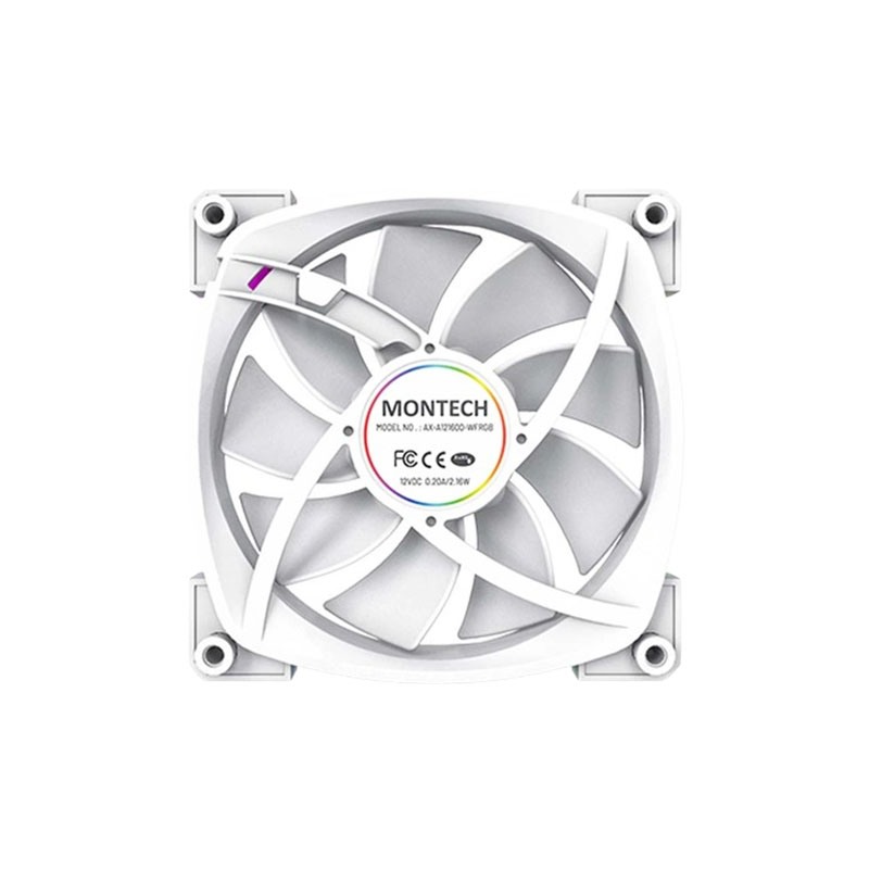 Montech AX120 PWM 120mm ARGB Case Fan White Specification :