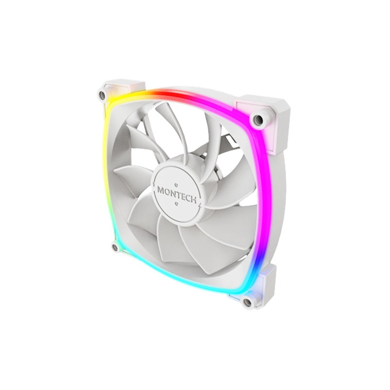 Montech RX120 PWM 120mm ARGB Case Fan (White)