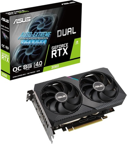 Asus Dual GeForce RTX 3060 OC Edition 8GB GDDR6 Graphics Card