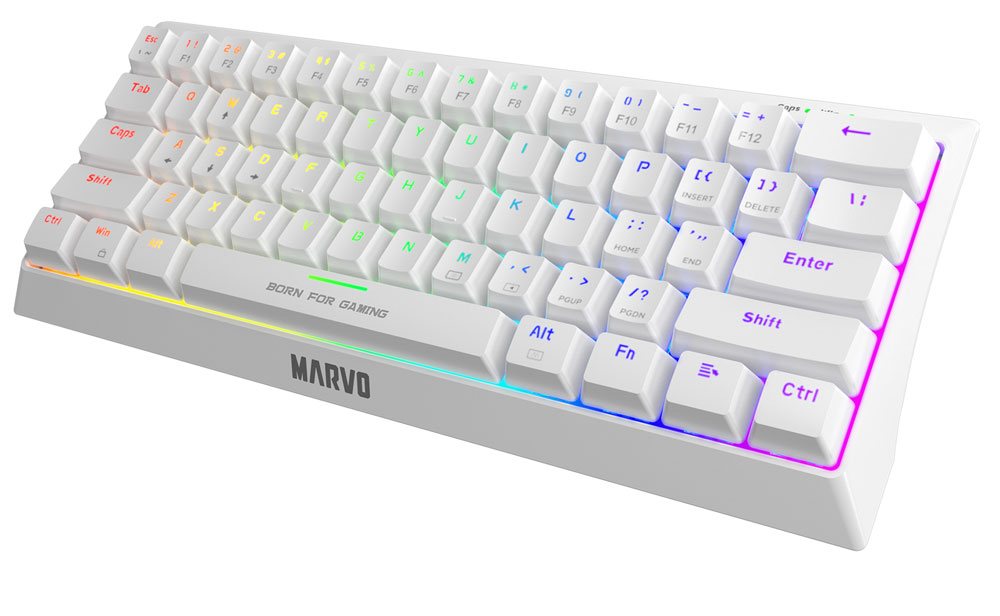 Marvo KG962G WH EN-R Wired (Red Switch) White Mechanical Gaming Keyboard