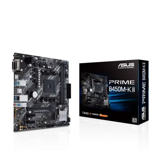 Asus PRIME B450M-K II DDR4 AMD AM4 micro ATX Motherboard