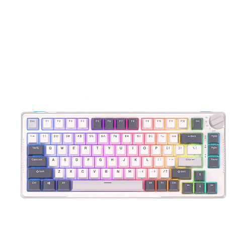 Royal Kludge RK-H81 Tri-Mode RGB 81 Keys Hot Swappable Mechanical Keyboard White Night