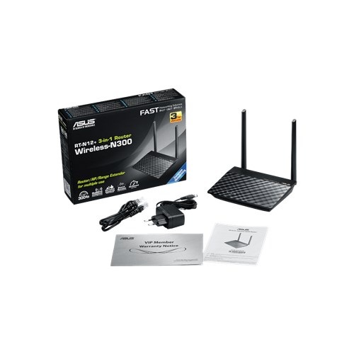 Asus RT-N12+ 3-in-1 Router / AP / Range Extender Router