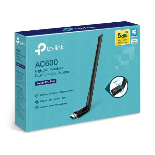 TP-Link Archer T2U Plus AC600 Dual Band USB WiFi Adapter